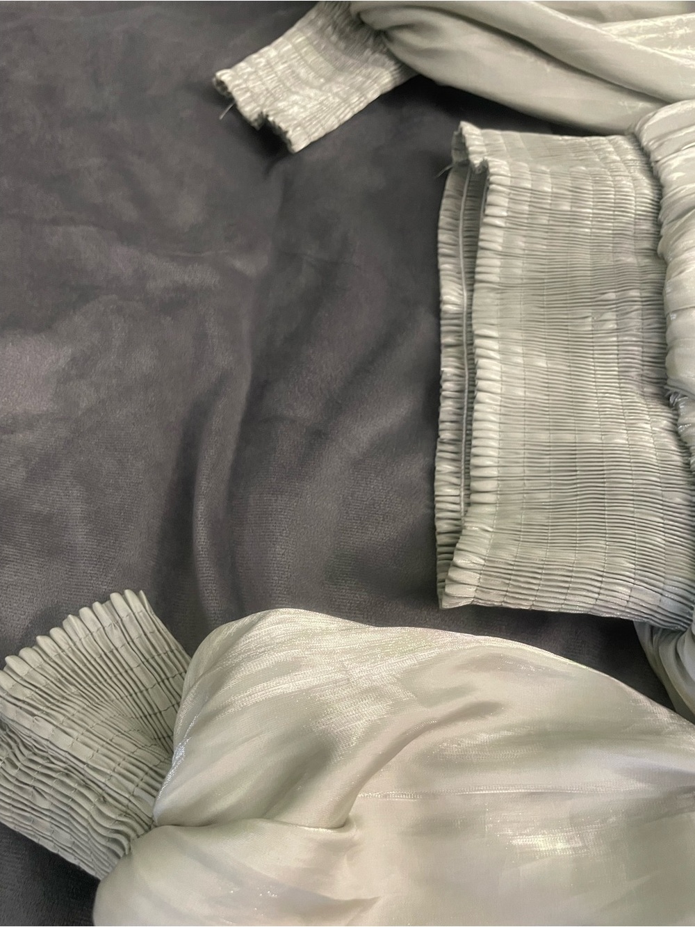Sheer, Shimmery Sage Green Blouse - Picture 2 of 11